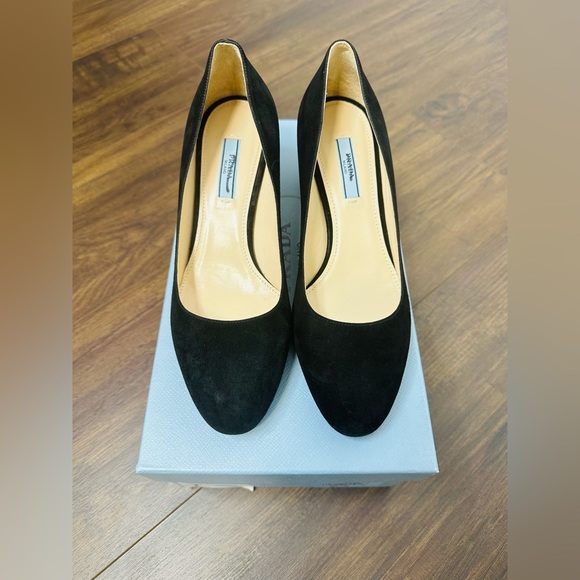 Prada Black Velvet Heels - Picture 2 of 9